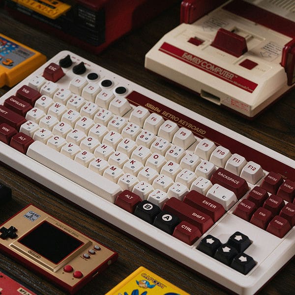 Bàn phím cơ 8BitDo Retro Mechanical Keyboard - Famicom Edition - Kailh Box White V2