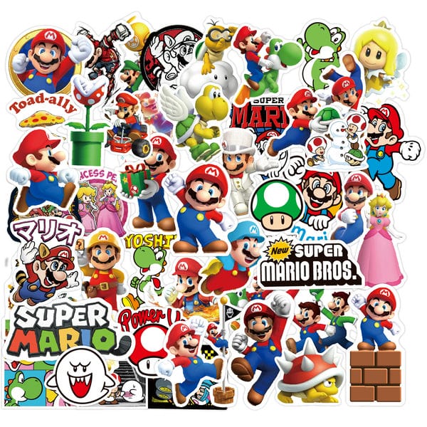 Bộ sticker hình dán nhân vật Mario giá rẻ