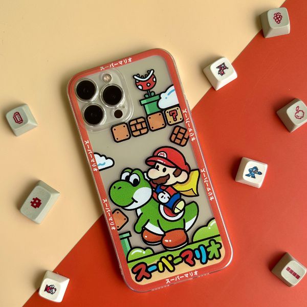 Case ốp cho iPhone 13 Pro Pro Max hình Super Mario Yoshi