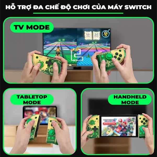 Tìm mua tay cầm chơi game hỗ trợ tốt cho máy máy Nintendo Switch  OLED Golden Elite Plus Joypad Zelda Tears of the Kingdom IINE L806