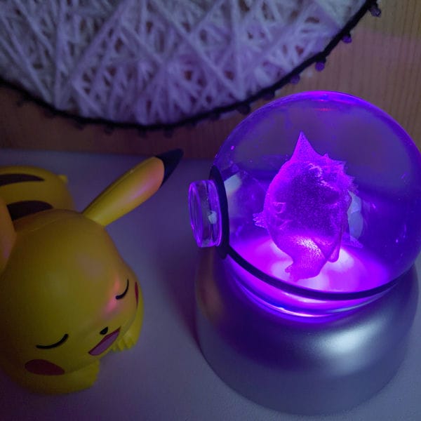 Đèn LED RGB trang trí hình quả cầu PokeBall Pokemon Gengar