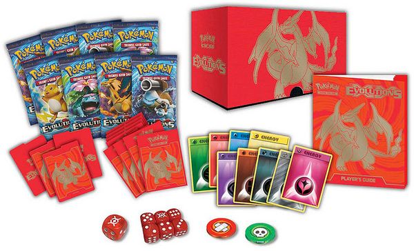 EVOLUTIONS ELITE TRAINER BOX MEGA CHARIZARD Y VERSION POKEMON TRADING CARD GAME