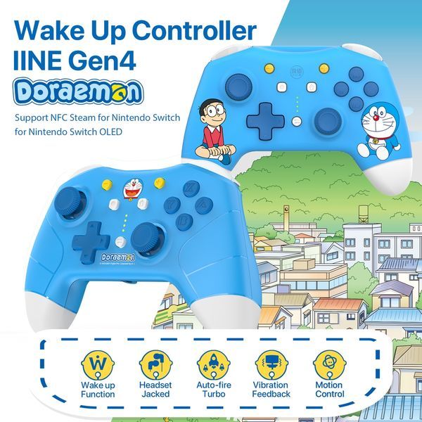 hướng dẫn sử dụng tay cầm IINE Pro Controller cho Nintendo Switch Doraemon