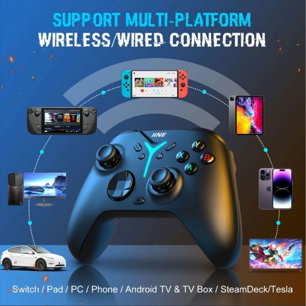 Tay cầm chơi game Sirius chính hãng IINE kết nối PC Switch Mobile điện thoại giá rẻ