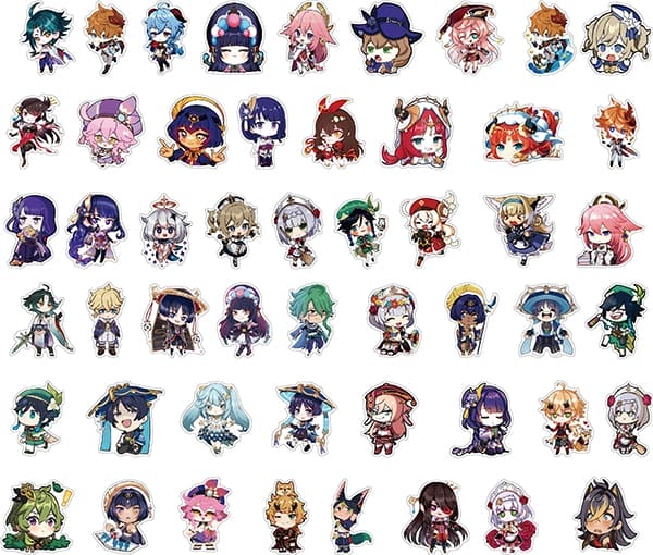 Mua hình dán sticker nón bảo hiểm xe điện thoại Genshin Impact giá rẻ nhất