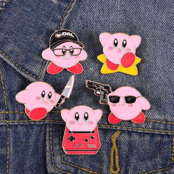 Huy hiệu pin cài áo Kirby - Phụ kiện thời trang