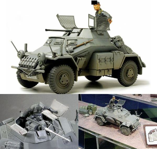 Mô hình quân sự xe tăng Sd.Kfz.222 wPhoto Etched Parts 1 35 Tamiya 35270 trang trí trưng bày phòng khách phòng ngủ không gian sống góc học tập làm việc