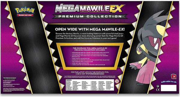 MEGA MAWILE EX PREMIUM COLLECTION POKEMON TRADING CARD GAME