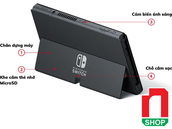 mặt sau máy Nintendo Switch OLED Model