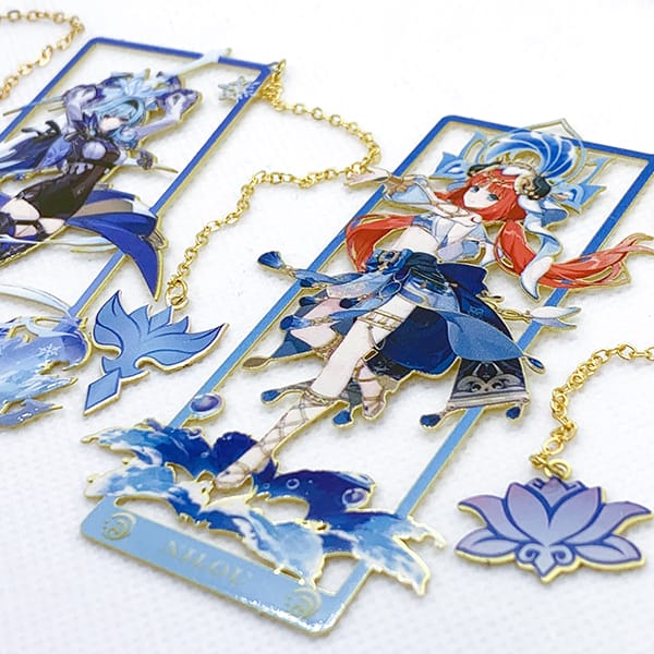 Mua bookmark giá rẻ bằng kim loại cực đẹp hình nhân vật Genshin