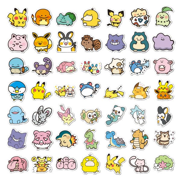 Mua sticker trang trí giá rẻ bộ 50 cái hình Pokemon
