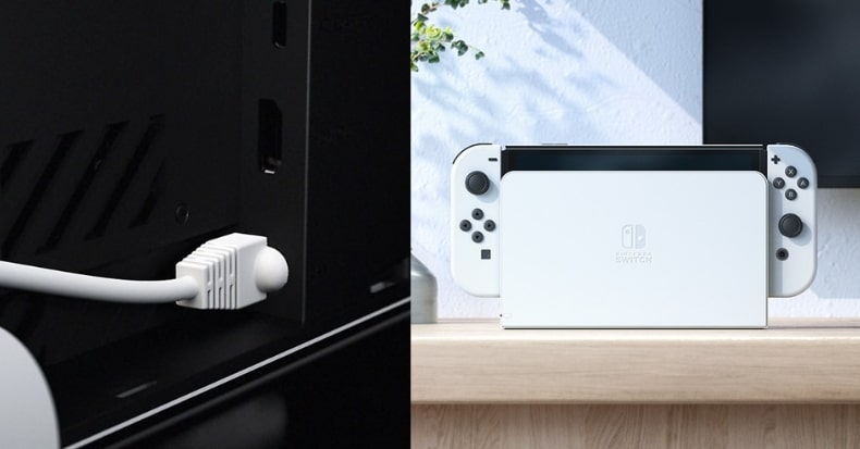 Nintendo Switch OLED cổng LAN cắm dây mạng