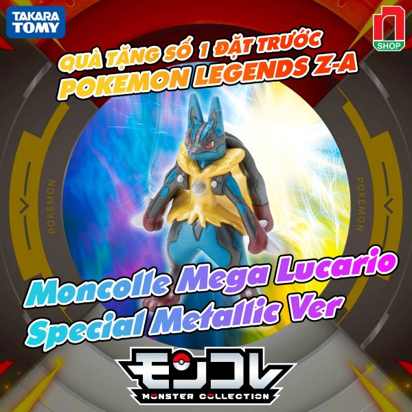Quà số 1 nShop đặt trước pokemon legends z-a mega lucario moncolle metallic ver