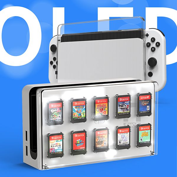 Phụ kiện Ốp trong suốt kiêm đựng băng game IINE bảo vệ Dock Nintendo Switch OLED