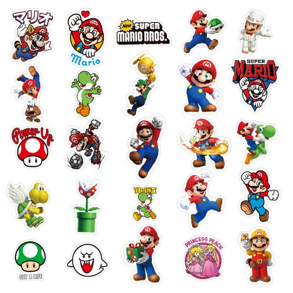 Shop chuyên sticker hình Super Mario 50 cái ngẫu nhiên rẻ nhất