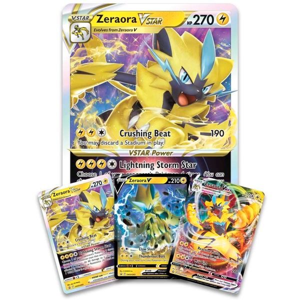 sưu tập thẻ bài Pokemon TCG Zeraora VMAX & VSTAR Battle Box real