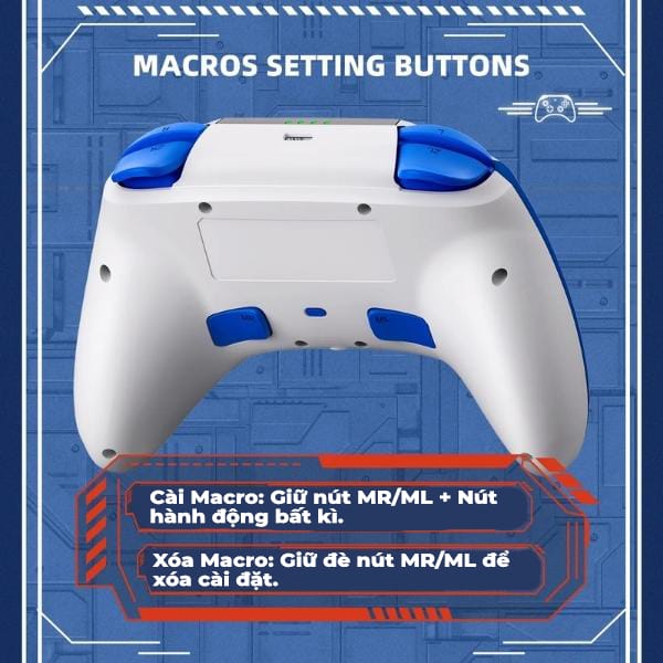 Tay cầm chơi game thiết kế đẹp phong cách mecha robot chất lượng tốt kết nối dễ dàng dùng cho máy Nintendo Switch Ares Mecha Orange IINE L787