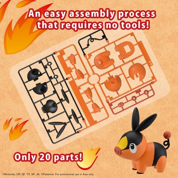 mô hình Tepig Pokemon Plamo Collection Quick chất lượng cao