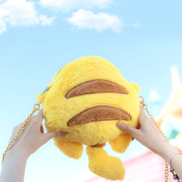Túi chéo hình đuôi Pokemon Pikachu bông xù màu vàng