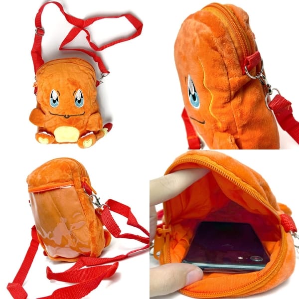 Túi đeo chéo Pokemon vải bông Charmander