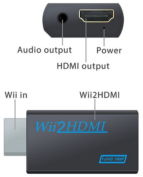 Wii2HDMI Converter Xuat HDMI Cho Wii