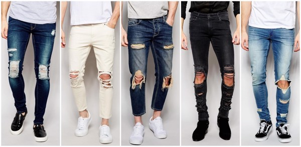 Chế quần jeans nam rách sành điệu chỉ sau 5 bước đơn giản