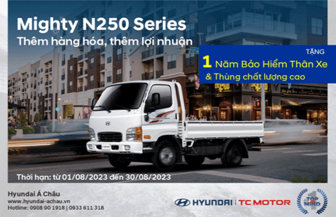 Hyundai New Mighty N250 Series khuyến mãi trong tháng 8