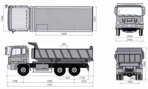 bản vẽ xe ben hyundai hd270