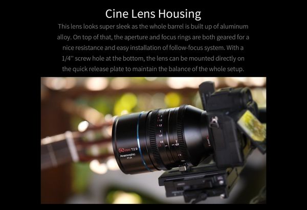 anamorphic lens 50mm songhongcamera cine lens perfect