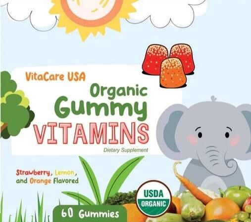 Kẹo dẻo giàu dinh dưỡng cho trẻ em Vitacare USA Gummy từ thực vật