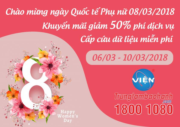 TRUNGTAMBAOHANH.COM QUÀ TẶNG HẤP DẪN CHO PHÁI NỮ NHÂN NGÀY QUỐC TẾ PHỤ NỮ 08-03