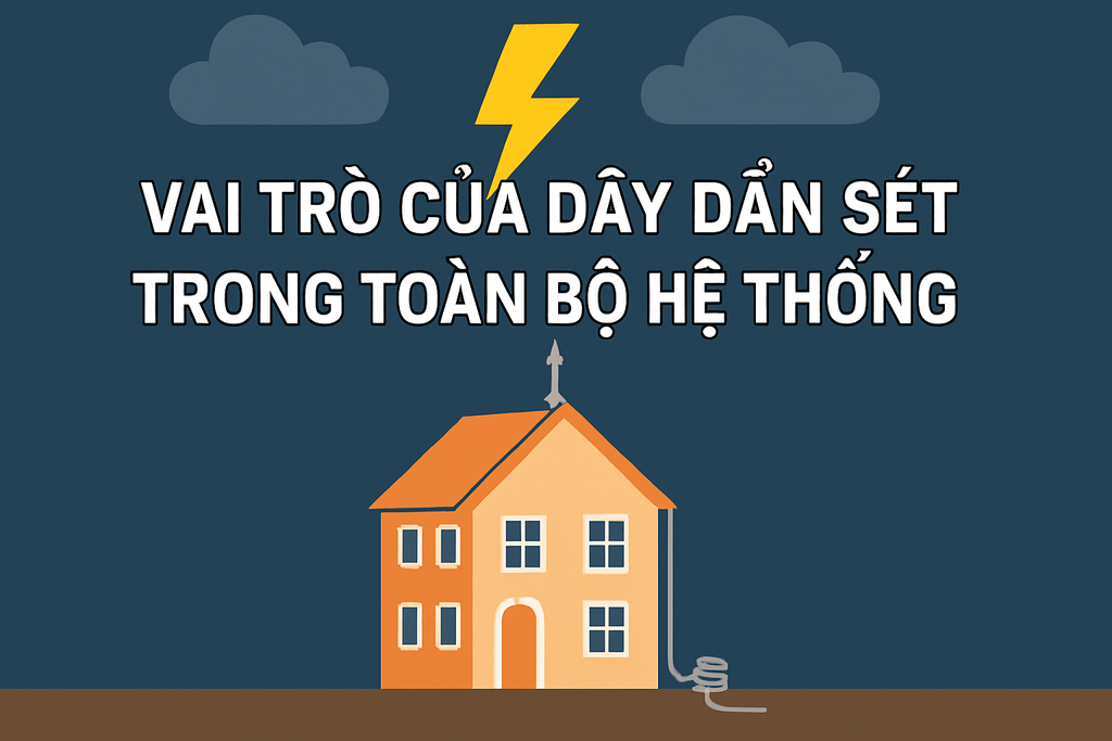 Vai trò của dây dẫn sét trong toàn bộ hệ thống