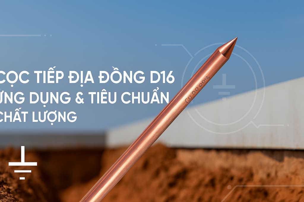 Cọc tiếp địa Đồng D16: Ứng dụng và tiêu chuẩn chất lượng