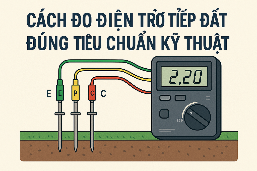 Cách Đo Điện Trở Tiếp Đất Đúng Tiêu Chuẩn Kỹ Thuật