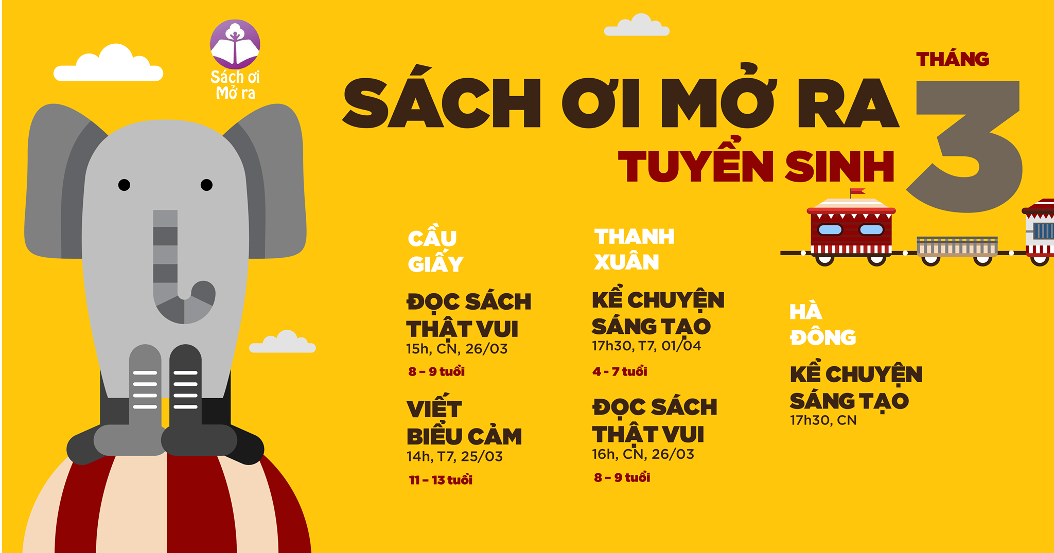 Lịch khai giảng tháng 3/2017