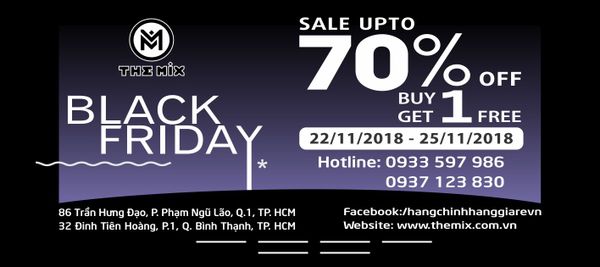 BLACK FRIDAY 2018  AT THE MIX – SALE UP TO 70%