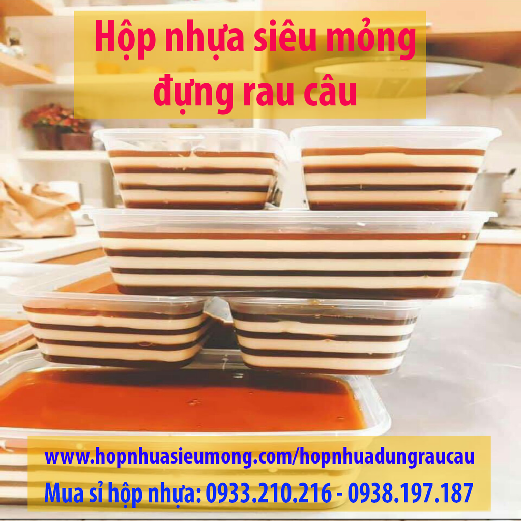 Hộp nhựa siêu mỏng đổ rau câu mua ở đâu?