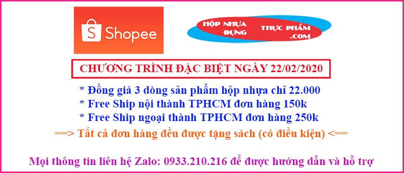 Đồng giá 22.000 hộp nhựa đựng thực phẩm nhựa Siêu Thành
