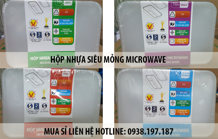 Hiện nay có bao nhiêu hộp siêu mỏng, hộp nhựa Microwave trên thị trường?