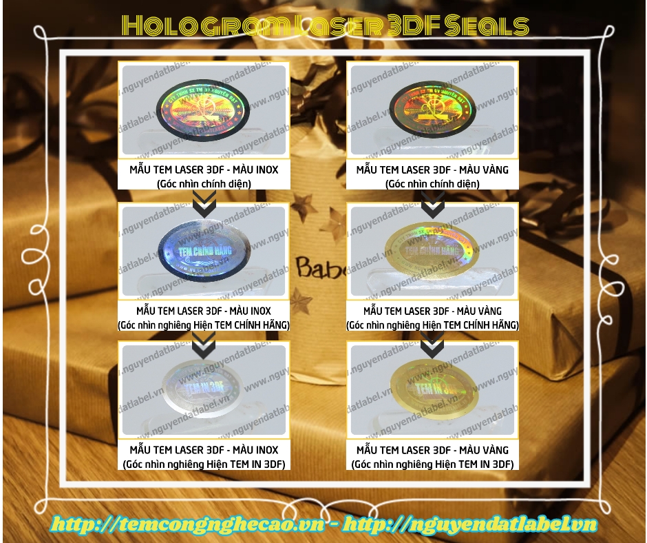 Tem chống giả hologram in laser 3DF – Bước đột phá mới của dòng tem chống giả 7 màu.