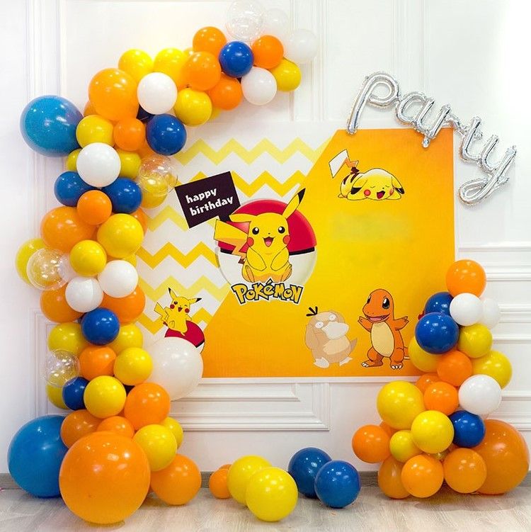 Trang trí bong bóng sinh nhật chủ đề Pokemon - Pikachu