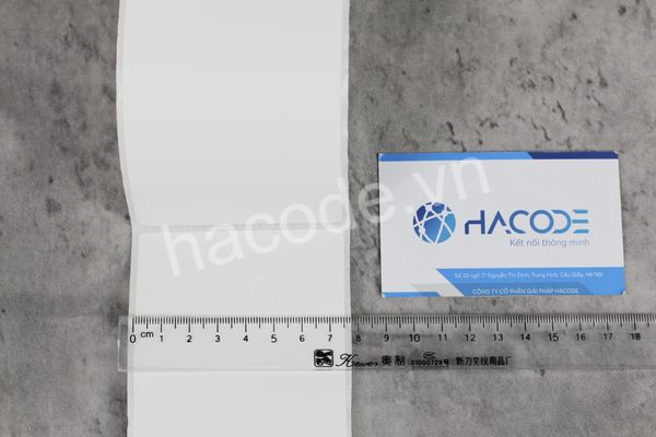 Tem Nhiệt 75x105 Hacode – Nhãn Dán Kích Thước Lớn, In Nhanh, Tiết Kiệm