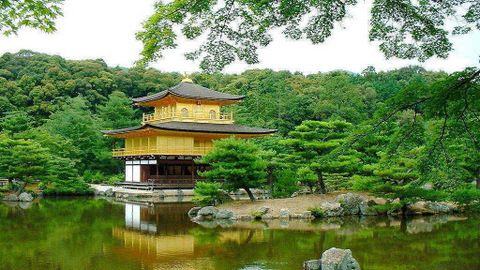 Chùa Vàng (Kinkakuji) nổi tiếng tại Kyoto, Nhật Bản