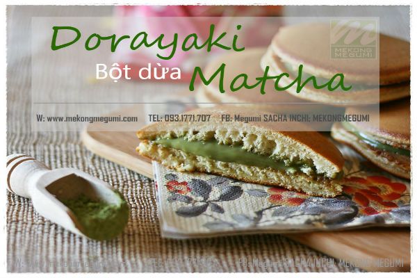 Bánh rán Dorayaki nhân matcha trà xanh - Dành cho người ăn kiêng tinh bột