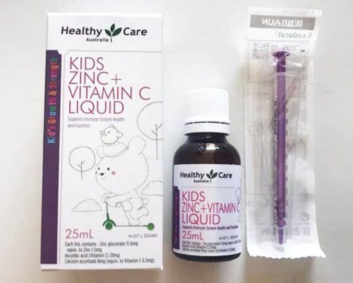 Thành phần kẽm nước cho bé Healthy Care Kids Zinc + Vitamin C Liquid