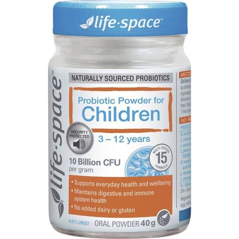 Men vi sinh Life Space Probiotic Powder For Children 40g cho trẻ từ 3 - 12 tuổi