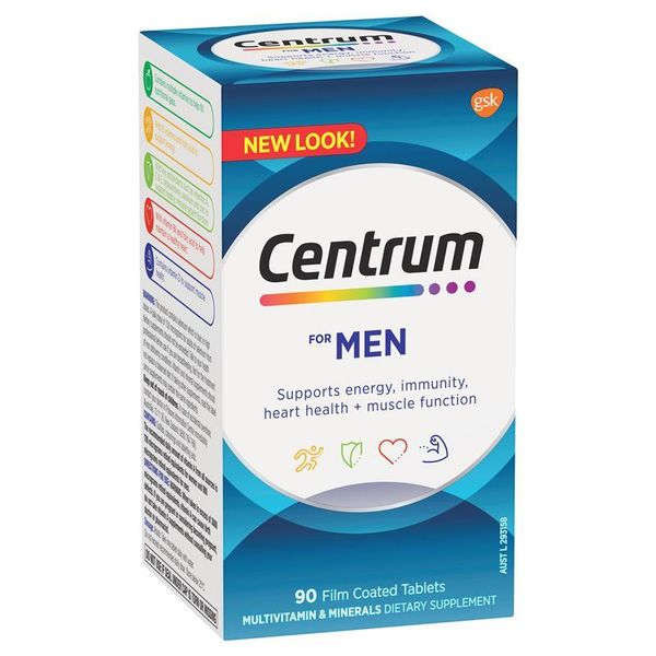 Vitamin tổng hợp cho nam giới dưới 50 tuổi Centrum For Men 90 viên (MẪU MỚI NHẤT)