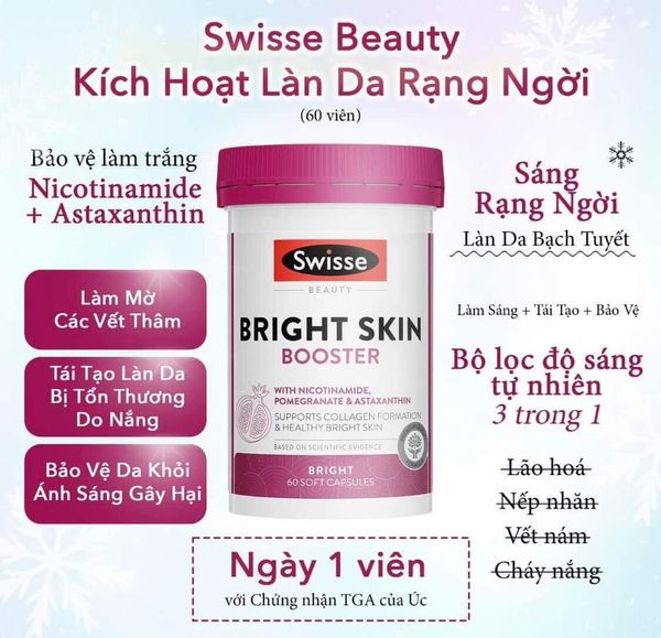 Viên trắng da Swisse Beauty Bright Skin Úc có tốt không?