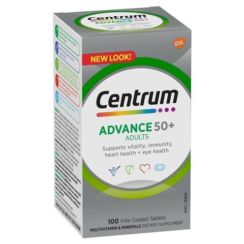 Vitamin tổng hợp Centrum Advance 50+ cho người trên 50 tuổi 100 Viên MẪU MỚI NHẤT