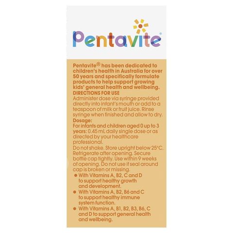 Pentavite Vitamin tổng hợp cho bé 0 – 3 tuổi